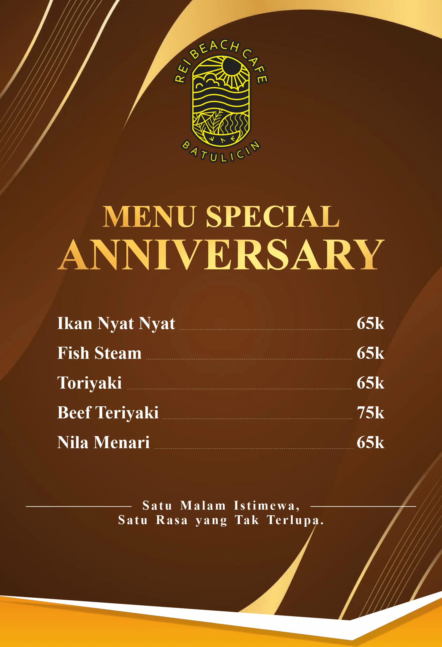 Menu REI BEACH CAFE 1