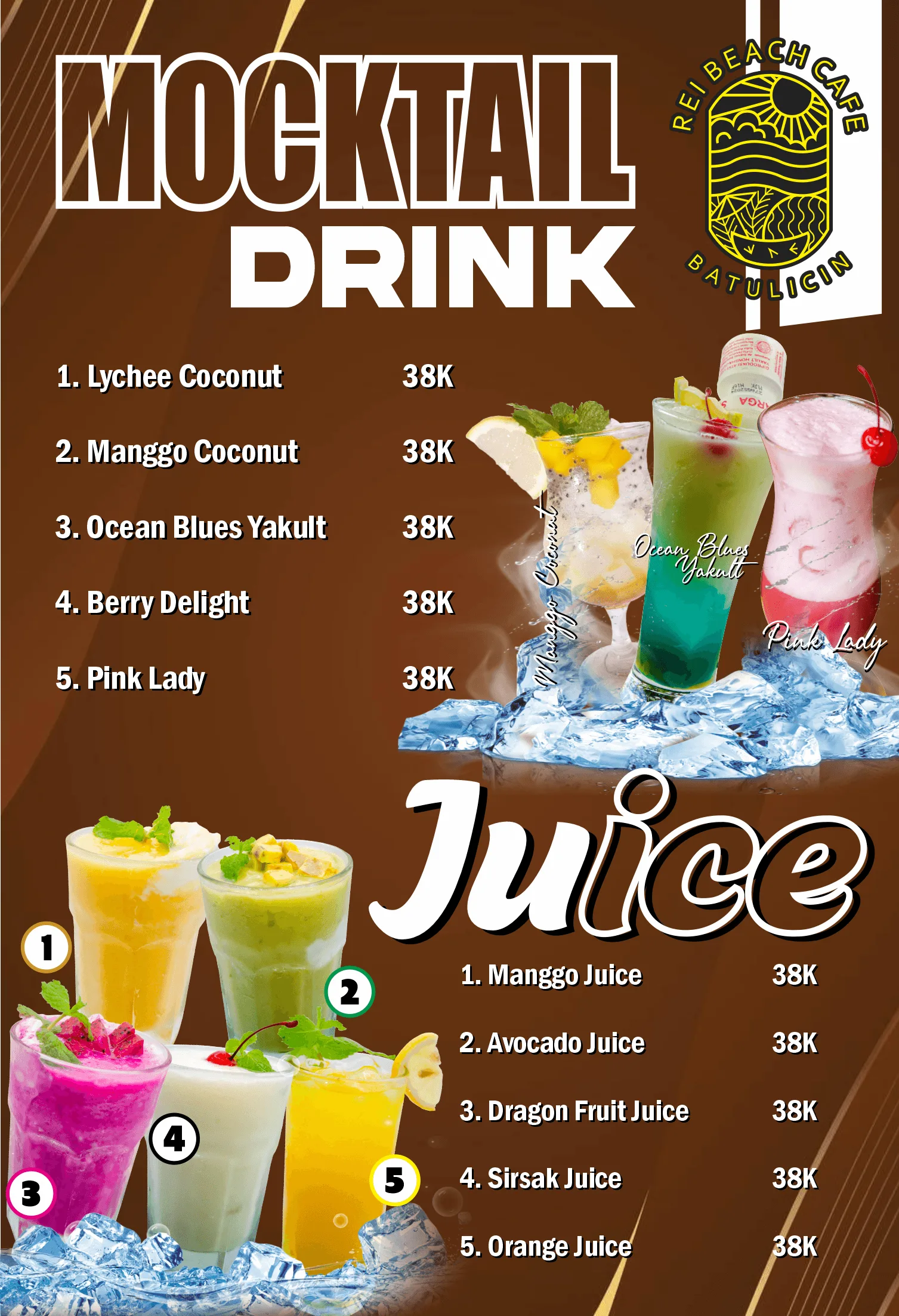 Menu REI BEACH CAFE 14