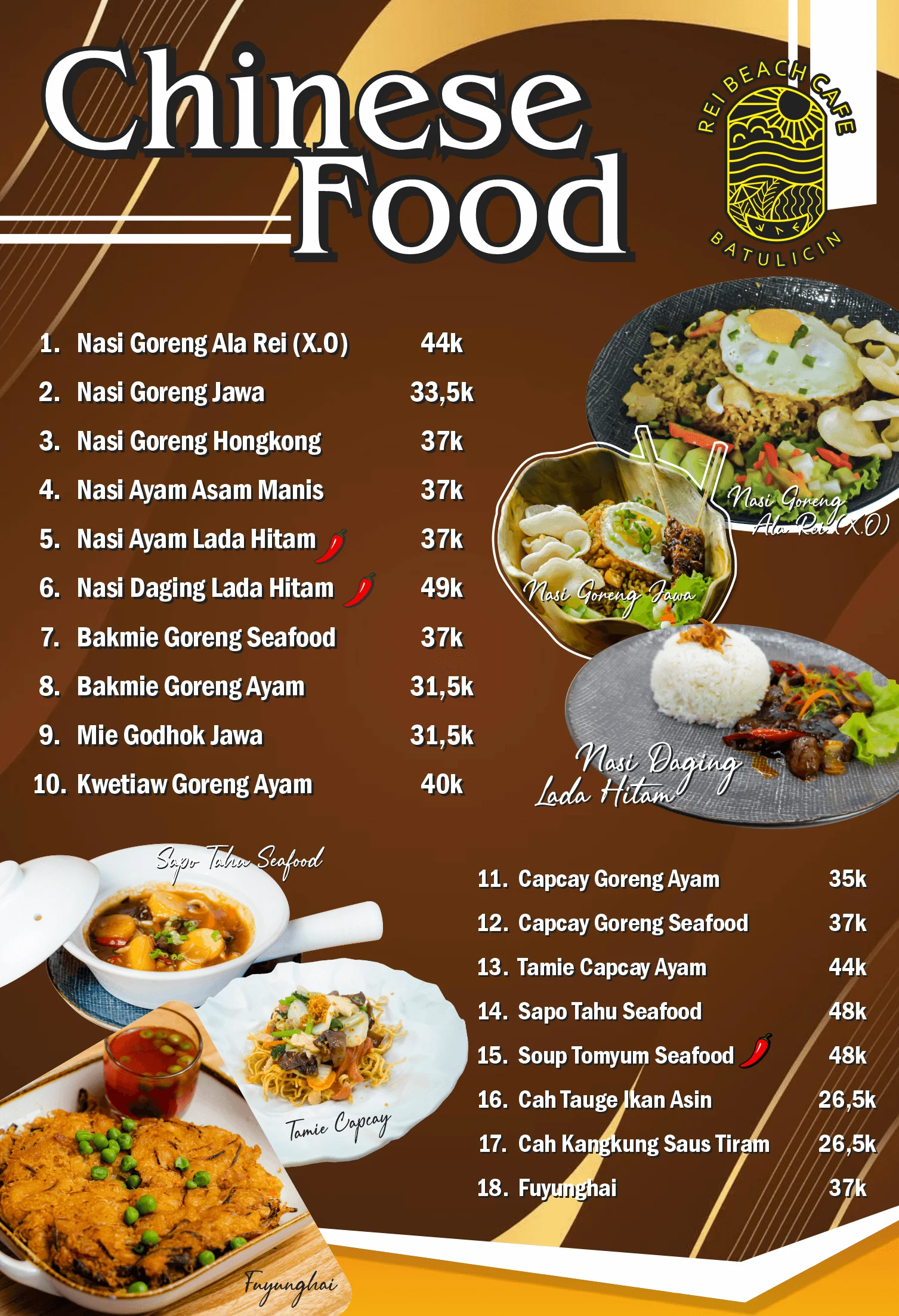 Menu REI BEACH CAFE 2