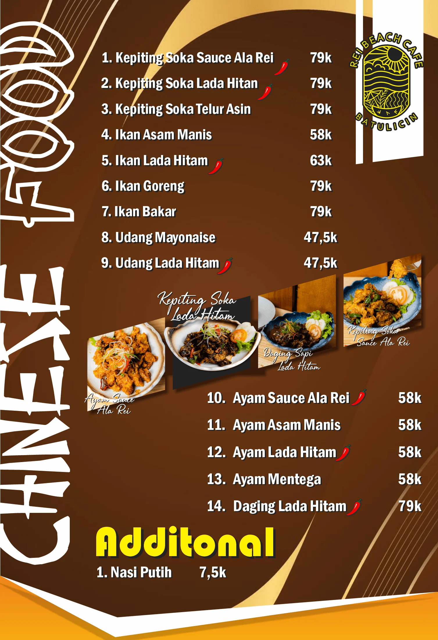 Menu REI BEACH CAFE 3