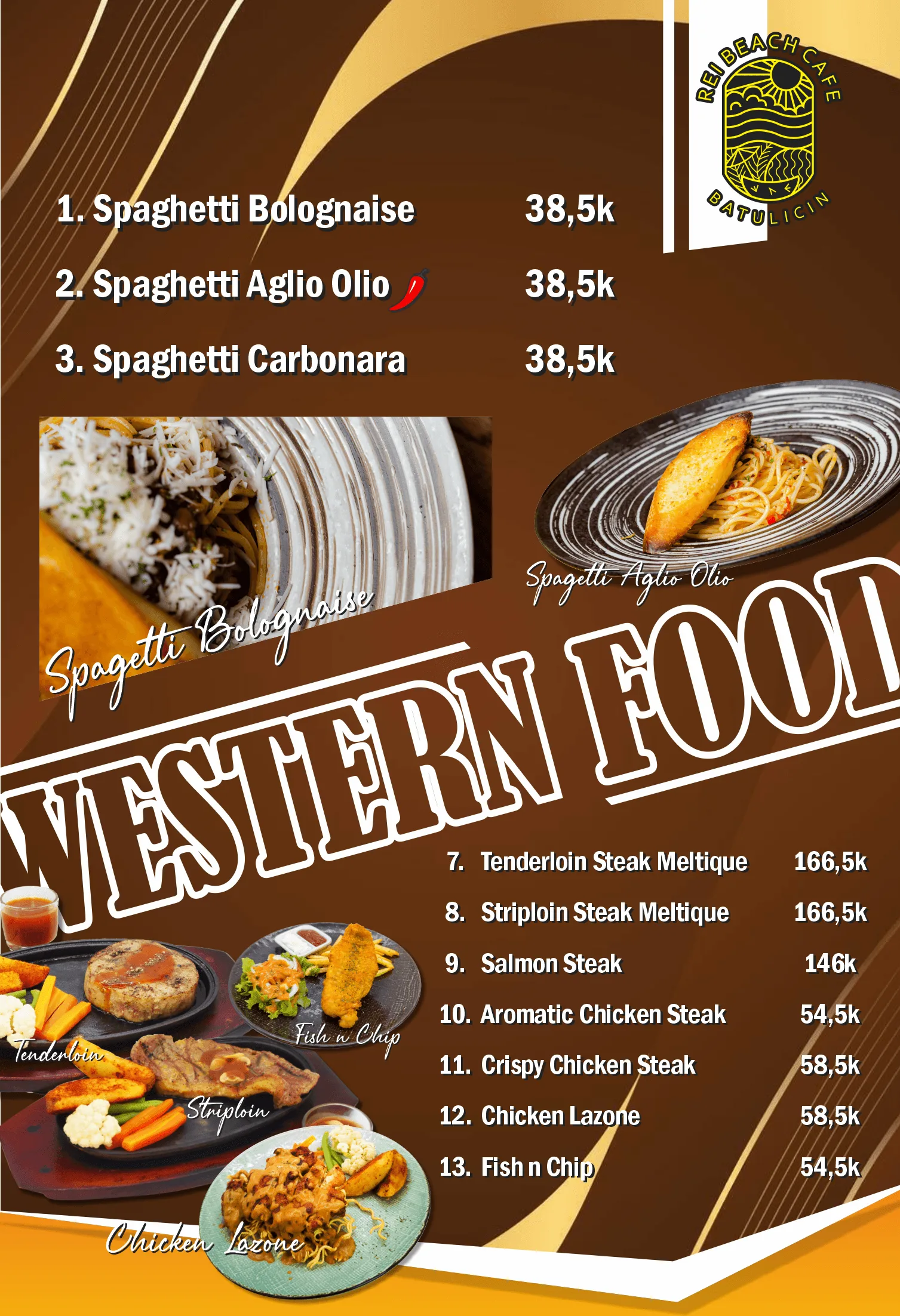 Menu REI BEACH CAFE 5