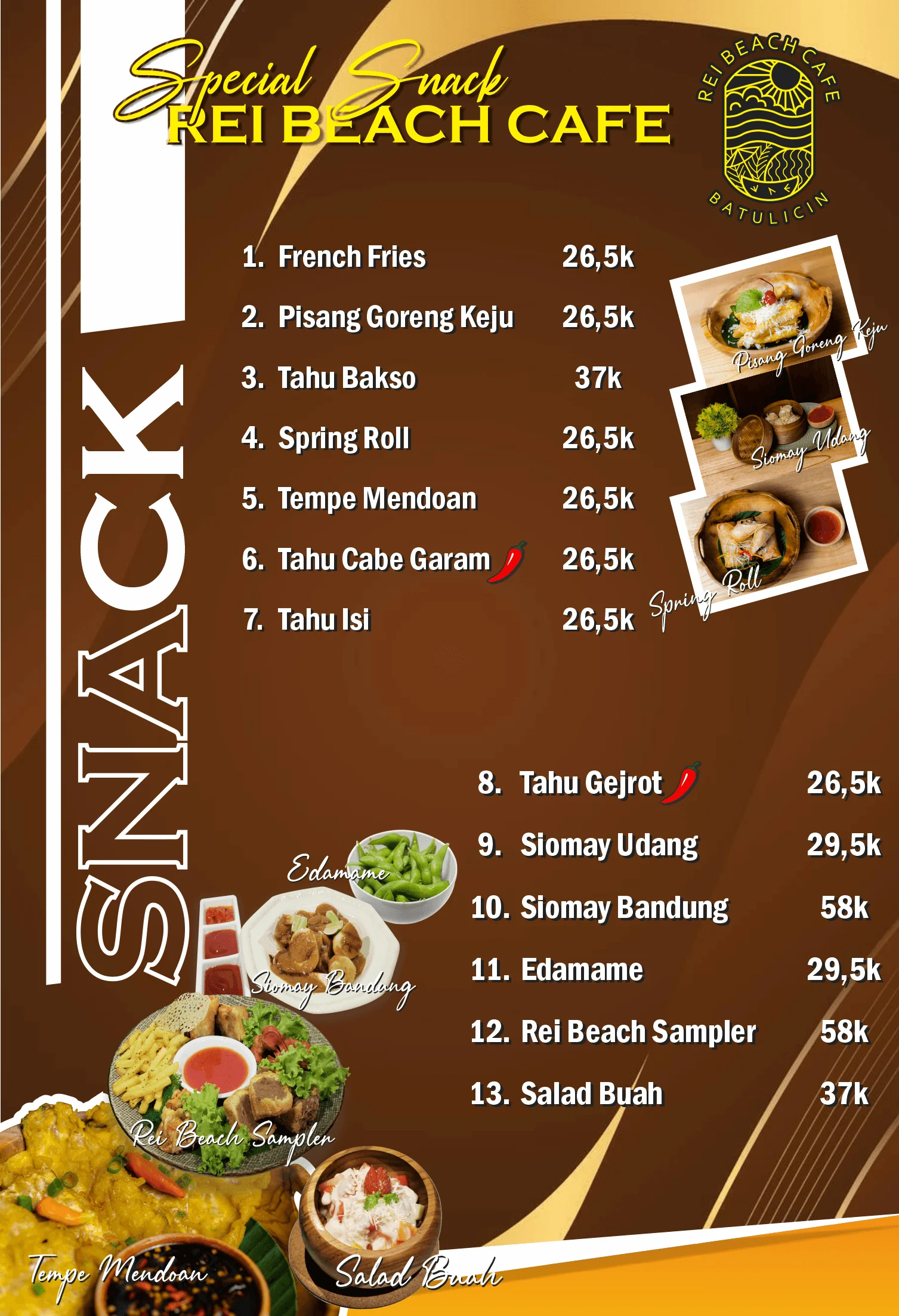 Menu REI BEACH CAFE 6