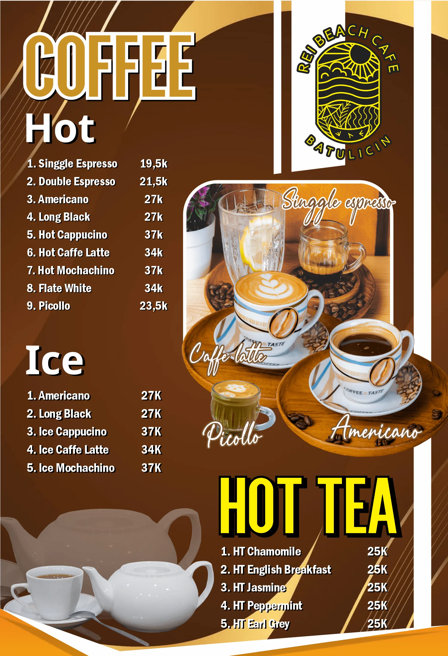 Menu REI BEACH CAFE 9